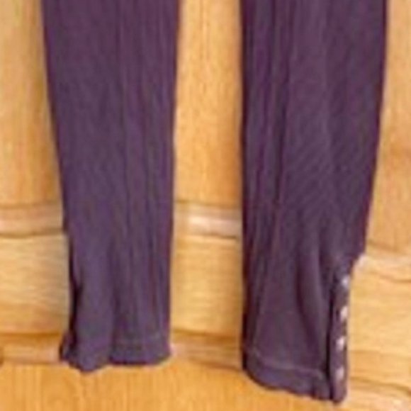 Poof High Waist Ankle-Snap Leggings Cotton Blend - Picture 2 of 8